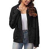 Misyula Style Womens Zip Up Hoodies with Pockets Fall Fashion Long Sleeve Oversized Casual Jacquard Hooded Sweatshirt Jackets