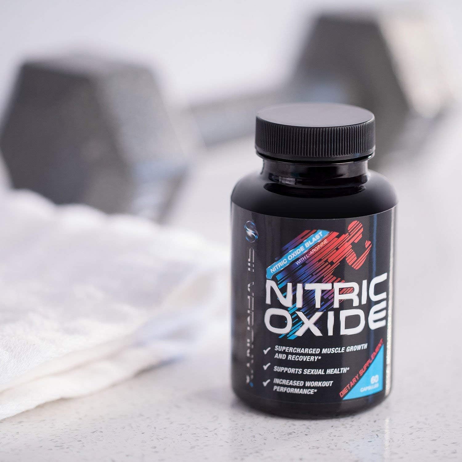 Extra Strength Nitric Oxide Supplement L Arginine 1300mg - Citrulline Malate, AAKG, Beta Alanine - Premium Muscle Building No Booster for Strength & Energy to Train Harder - 60 Capsules: Health & Personal Care