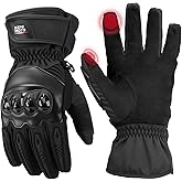 KEMIMOTO Winter Warm Motorcycle Gloves, Rainproof Waterproof Riding Gloves with Touchscreen for Motorcycle Riding, ATV, UTV, Snowmobile