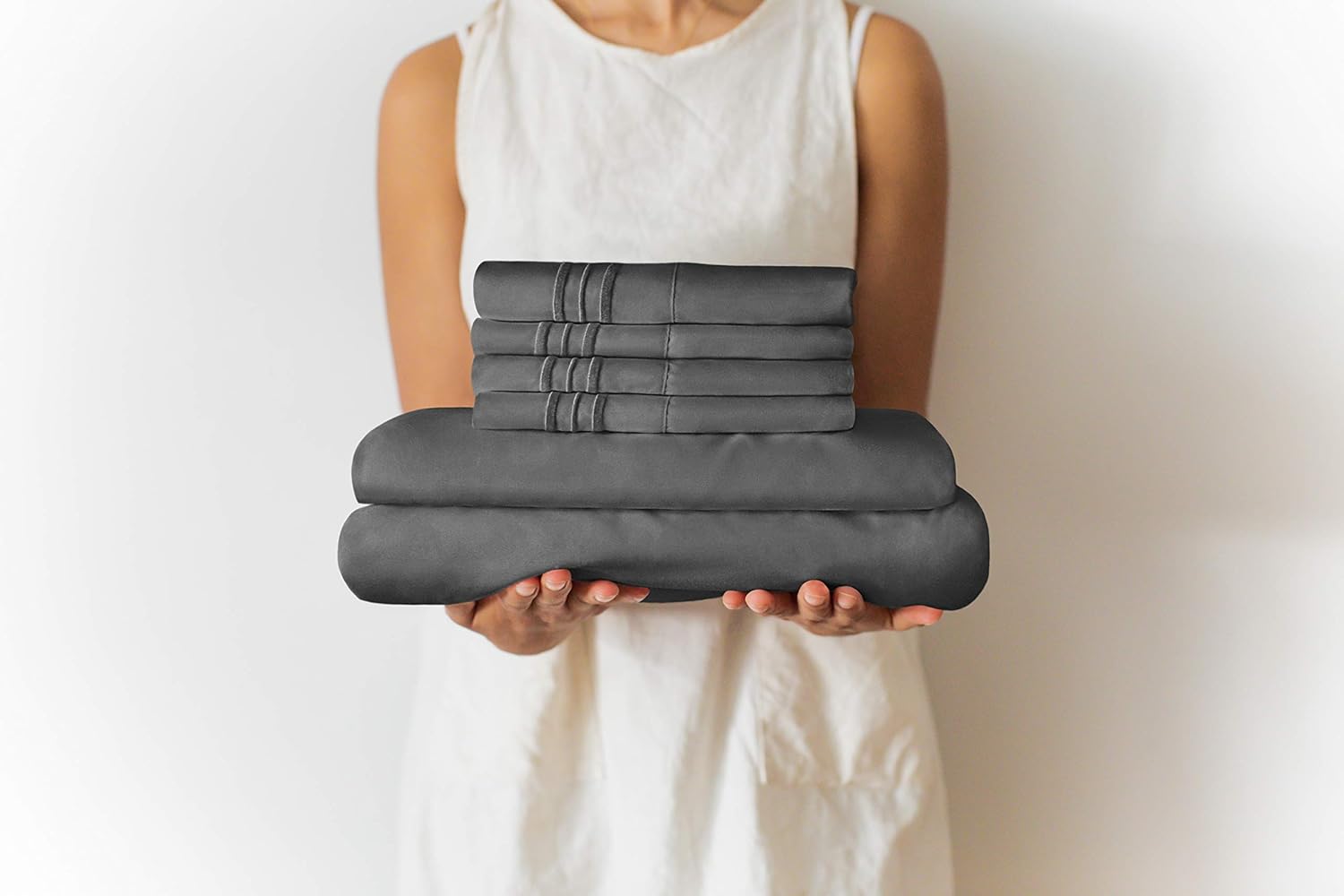 Extra Deep Pocket Sheets - 6 Piece Sheet Set - Queen Sheets Deep Pocket- Extra Deep Pocket Queen Sheets - Deep Fitted Sheet Set - Extra Deep Pocket Queen Size Sheets - Easily Fits Extra Deep Mattress: Home & Kitchen