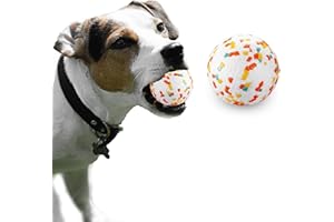 JEROCK Dog Balls, Indestructible Dog Toy Ball for Aggressive Chewers, Durable High Elasticity Interactive Ball for Training Dog Catch and Fetch, Large Medium Small Dog and Puppies(2.5in, 1pcs)