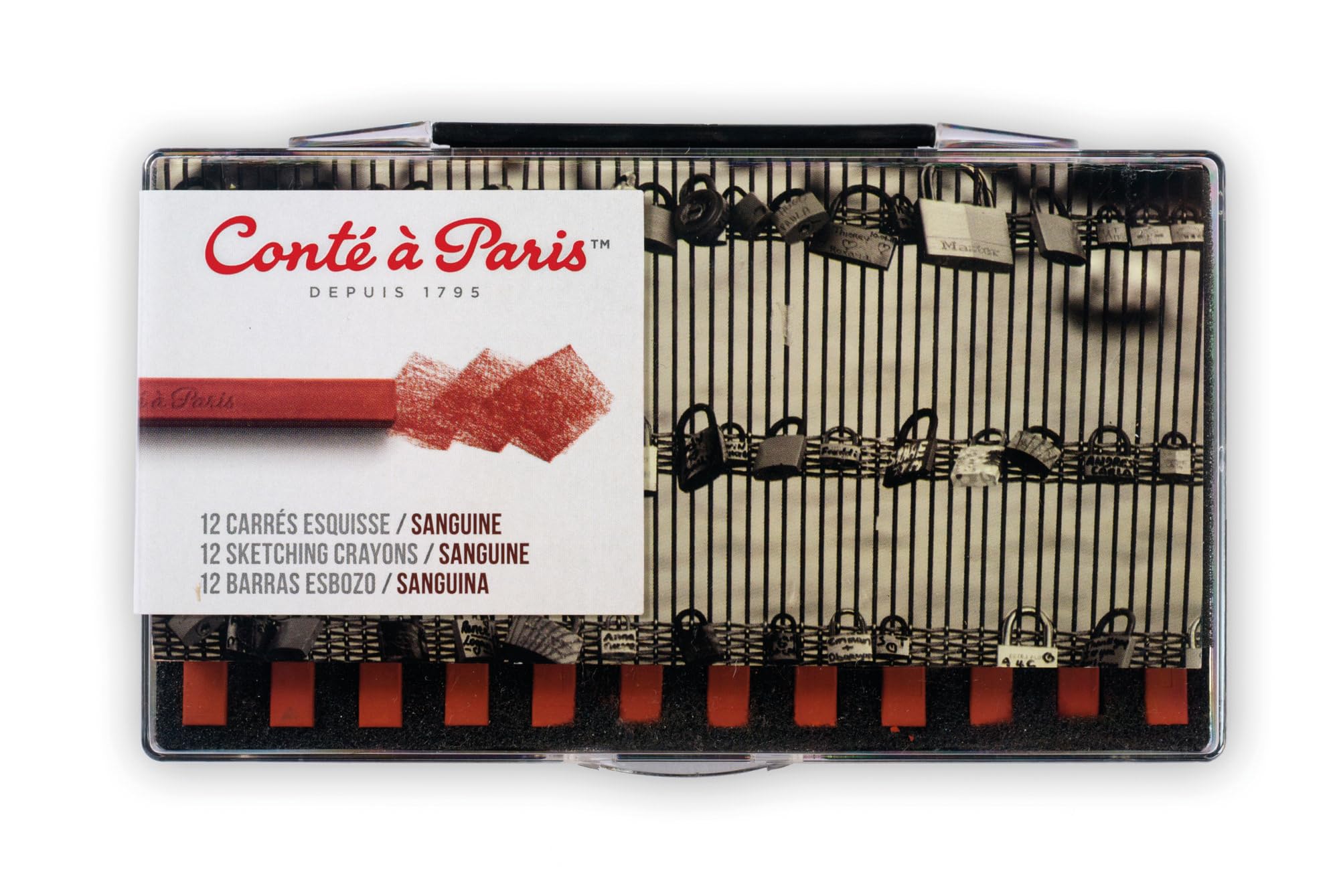 Conté à Paris Sketching Carre Crayons - Sanguine (Pack of 12)