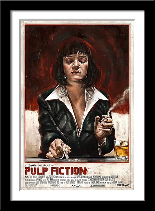 Art Pulp Fiction Movie Mia Wallace Poster Kraft Paper Wall Decor Collection Gift Art Posters