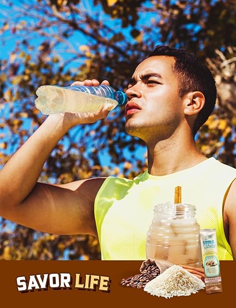 KLASS VIDA HYDRATION + ENERGY ELECTROLYTE DRINK MIX – COFFEE HORCHATA AGUA FRESCA FLAVOR | SUGAR-FREE POWDER WITH CAFFEINE, L-THEANINE, COCONUT WATER & MINERALS | 15 SINGLE-SERVE STICK PACKS