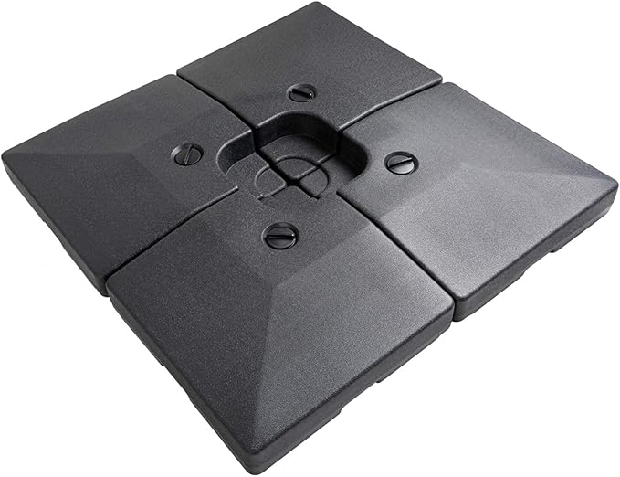 Amazon Com C Hopetree Cantilever Offset Outdoor Umbrella Base Weight 356 Lb Set Of 4 Black Garden Outdoor