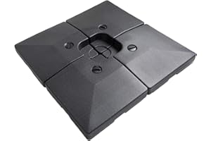 C-Hopetree 4 Piece Heavy Duty Base Weights Stand for Offset Cantilever Outdoor Patio Umbrella, 356 lb with Water and Sand Mixed, Black