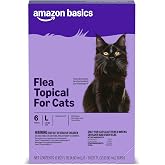 Amazon Basics Preventative Topical Flea Treatment and Prevention for Large Cats (Over 9 Pounds), Kills Fleas Within 12 Hours, 6 Count
