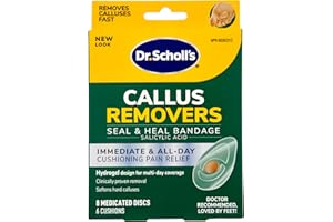 Dr. Scholl's CALLUS REMOVER with Duragel Technology, 6ct. Removes Calluses Fast and Provides Cushioning Protection against Sh