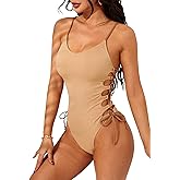Narecte One Piece Swimsuit Women Bathing Suit Sexy High Cut Women's One-Piece Swimsuits Monokini One Piece Bathing Suit