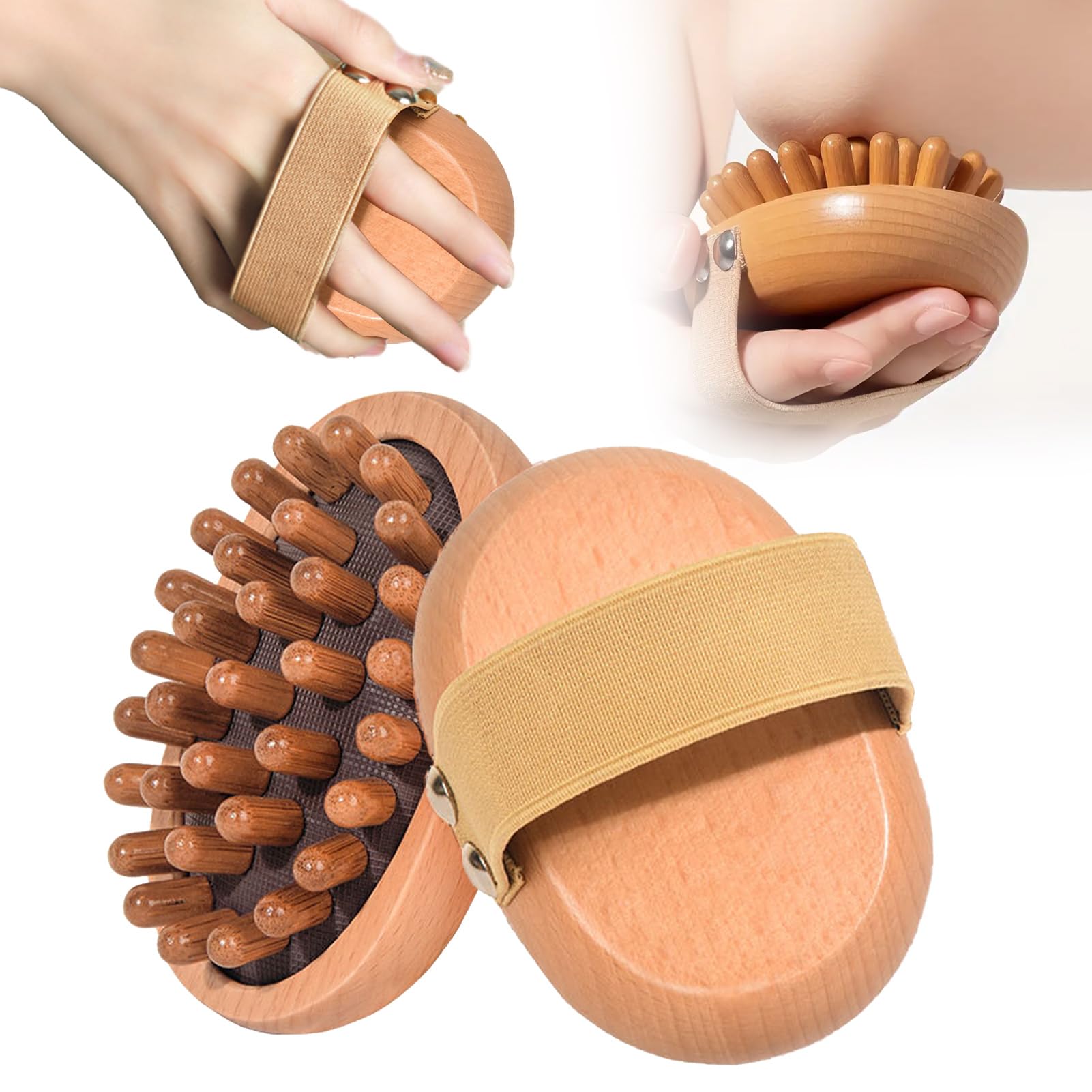 Photo 1 of 2 Pcs Meridian Pressure Brush,Meridian Brush For Belly,Meridian Massage Brush,Wood Therapy Massage Tools,Meridian Massage Brush For Belly For Cellulite Remover, Lymphatic Drainage, Muscle Pain Relief