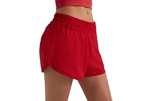 AugIris Women's Running Shorts Athletic Gym Workout Sports Shorts Lightweight Shorts with Zipper Pockets