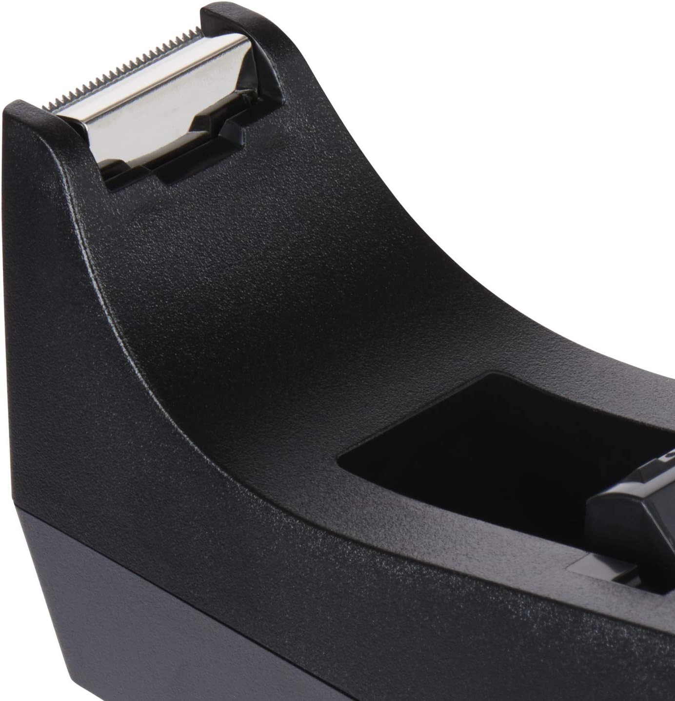 Scotch Brand Desktop Tape Dispenser, 1-Pack, Weighted Base, Black, 1" Core, Made of 100% Recycled Plastic (C-38) : Clear Tape Dispensers : Office Products