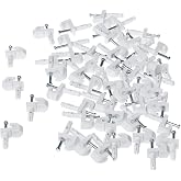 ClosetMaid 1770 Wire Shelving Back Wall Clips for Drywall Installation, 48 Pack, White