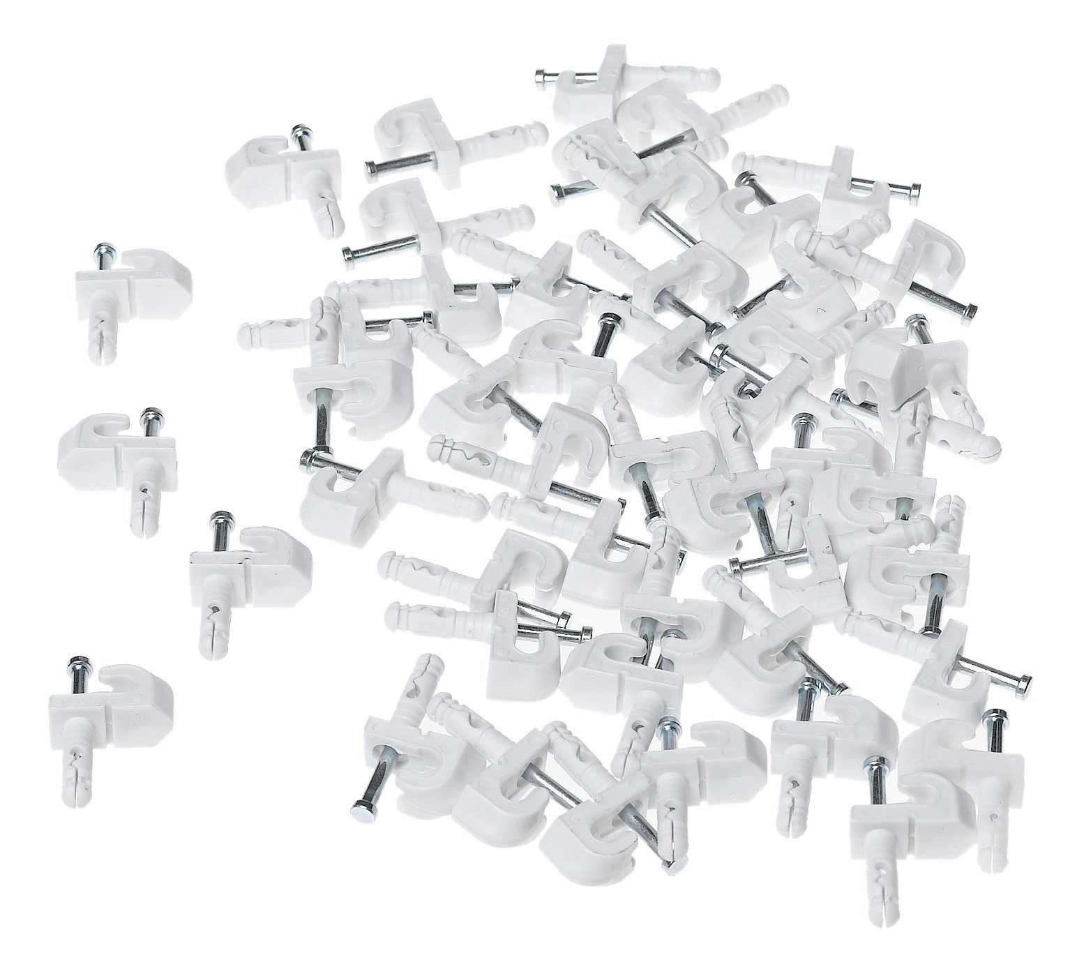 ClosetMaid 1770 Back Wall Clips for Drywall, 48 Pack, Resin, White, 48-Pack