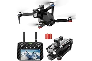 Bingchat 2025Upgraded Professional Drones with Camera for Adults 4K HD 3 Axis Gimbal EIS, 360° Obstacle Avoidance, Payload Release, Tablet Touch Screen Controller, Up to 5 Miles Range, 82 Minutes Long Battery, Time-lapse, Follow Me, GPS Safe Height Auto Return