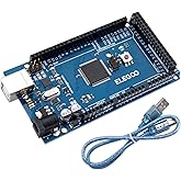 ELEGOO Mega 2560 R3 Board, ATmega2560, Compatible with Arduino, Blue | Build Robots, 3D-printer Controllers and Multi-sensor Systems with 54 digital I/O, 16 Analog Inputs, 4 UARTs and USB-B cable