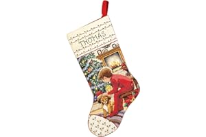 Janlynn Counted Cross Stitch Kit, Waiting for Santa Stocking