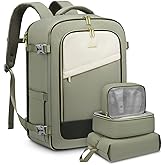 LOVEVOOK Travel Backpack for Women, 40L Carry On Backpack Flight Approved, Large Personal Item Bag Fits 17 inch Laptop, TSA Approved Luggage with 3 Packing Cubes,Waterproof Weekender Gym Bag