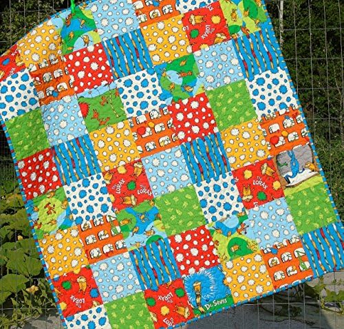Baby Quilt Lorax Dr Seuss Patchwork Organic Crib Bedding Gender Neutral