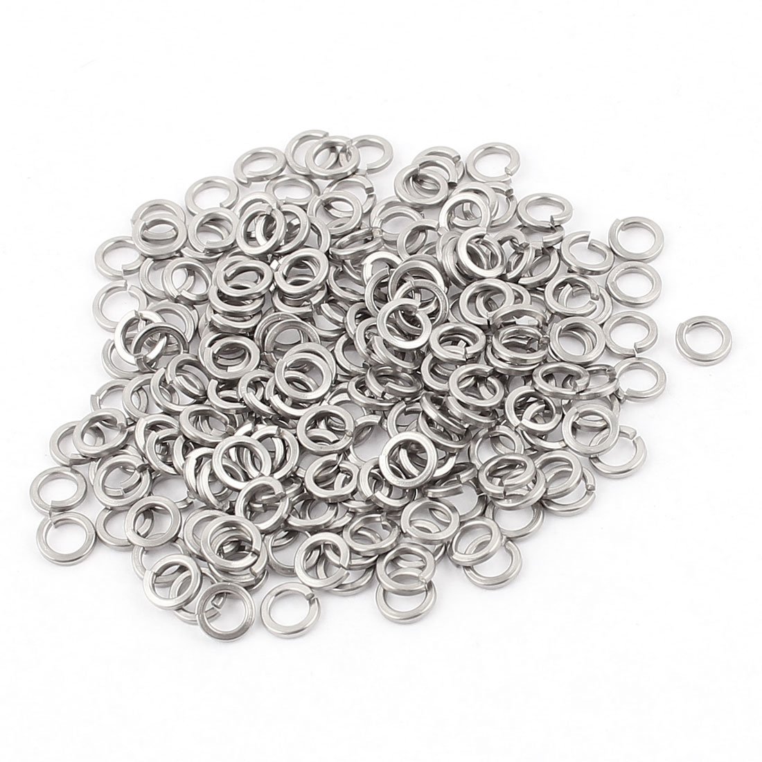 Sourcingmap 200pcs 304 Stainless Steel M3 Split Lock Spring Washers Pad Gasket