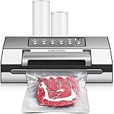 2025 Upgraded Precision Fast-Vacuum Sealer – LIWUNON Commercial Full Automatic Food Vacuum Sealer Machine, Double Heat Seal, 