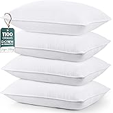 Utopia Bedding Bed Pillows for Sleeping (White), Queen Size Set of 4, Hotel Pillow, Cooling Pillows for Side, Back or Stomach Sleepers