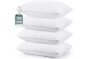 Utopia Bedding Bed Pillows for Sleeping (White), Queen Size Set of 4, Hotel Pillow, Cooling Pillows for Side, Back or Stomach Sleepers