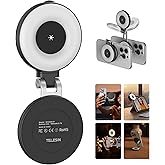 TELESIN C03 Magnetic Phone Beauty Selfie Light Compatible with iPhone Magsafe, CRI97 360° LED Selfie Ring Fill Light with Mir