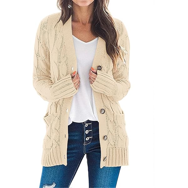 SECRETEYARD Womens Lightweight Crochet Cardigan Sweater Rib Knit