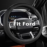 West Llama Customized Auto Car Steering Wheel Cover for Ford F-150, F-250, F-350, Expedition (Black)