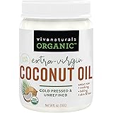 Organic Coconut Oil - Unrefined and Cold-Pressed, Natural Hair Oil, Skin Oil and Cooking Oil with Fresh Flavor, Non-GMO Extra