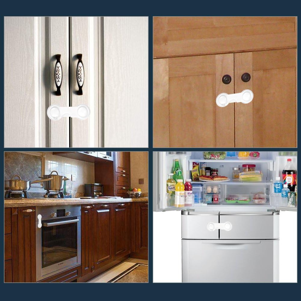 protección contra golpes para bebés y niños bloqueo del gabinete blanco