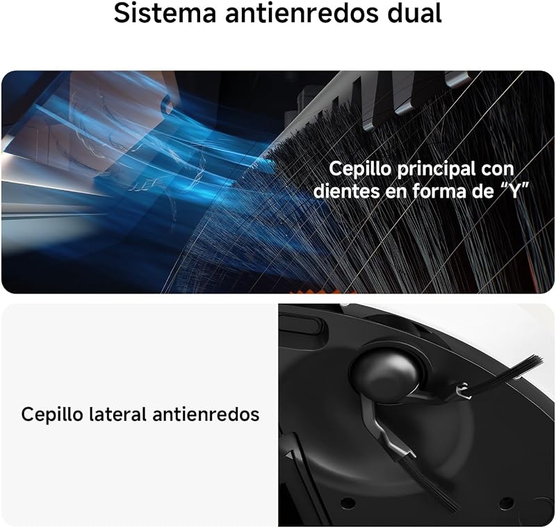 H50 Robot Aspirador con fregado y paño elevable, 10000 Pa