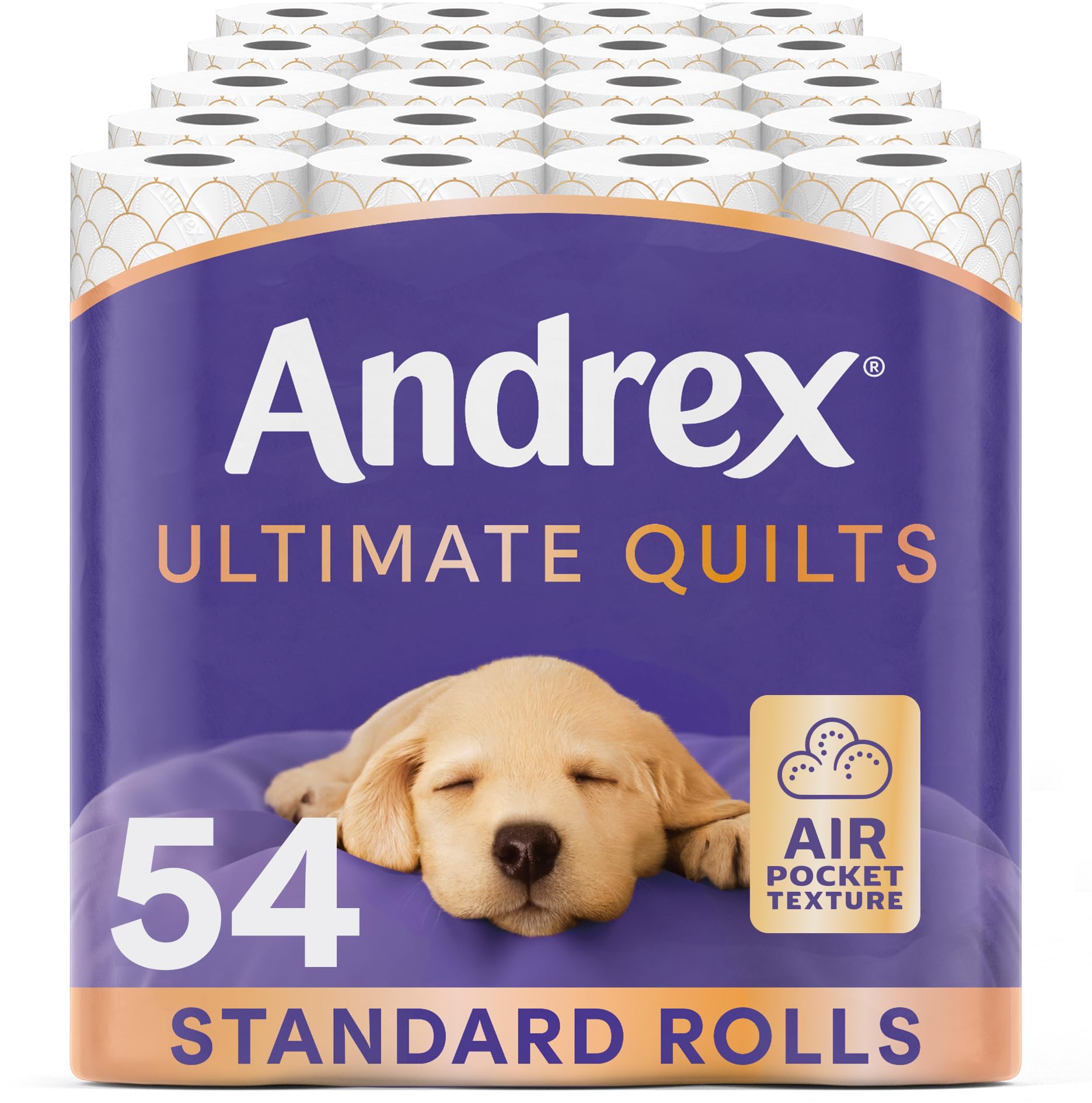 Andrex Toilet Roll - Supreme Quilted Toilet Paper, 54 Toilet Rolls