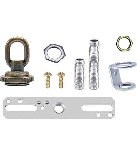 Helunsi 2 Sets Light Fixture Mounting Bracket, 4 Inch Universal Crossbar For Lighting, Ceiling Fan Mounting Plate, Steel Crossbar Rotatable, Mounting Cross Brackets With Complete Accessories - 4