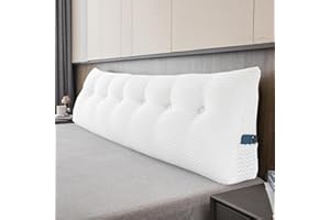 ZOEMO Large Bolster Triangular Headboard Wedge Backrest Positioning Support Bed Rest Reading Pillows Headboard Wedge Pillows for Day Bed Bunk Bed with Removable Cover