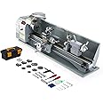 CREWORKS Mini Metal Lathe 9" x 30" Benchtop Metal Lathe with 3 Jaw Chuck and 3000rpm Max. Spindle Speed, 1100W Metalworking Machine with LCD Display, Metal Lathe Machine for Threading Turning Drilling