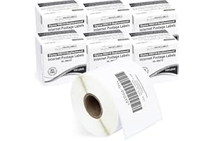 HOUSELABELS Compatible DYMO 99019 Internet Postage Labels (2-5/16" x 7-1/2"), Strong Permanent Adhesive, Compatible with DYMO LW 450, 4XL, Rollo & Zebra Desktop Printers, 6 Rolls /900 Labels