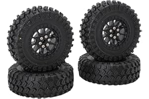 Mrisata RC Car Tires Rubber Durable High Performance Remote Control Pickup Truck Wheel Tires Replacement for MN82 LC79 RC Car