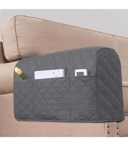 Housses D'accoudoirs Extensibles Pour Canapé/chaise - Lot De 2, Tissu à Carreaux élastique, Ajustable 45-75 Cm