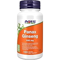NOW Supplements, Panax Ginseng (Root) 500 mg, Adaptogenic Herb, 100 Veg Capsules