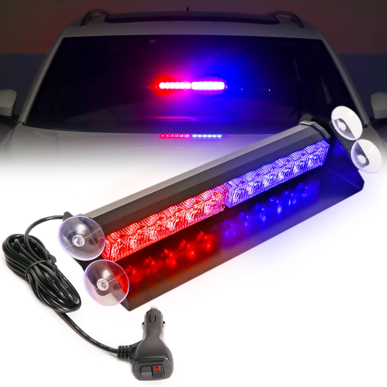 Mua BooYu 14.8in LED Windshield Emergency Strobe Dash Light Bar 12/24V