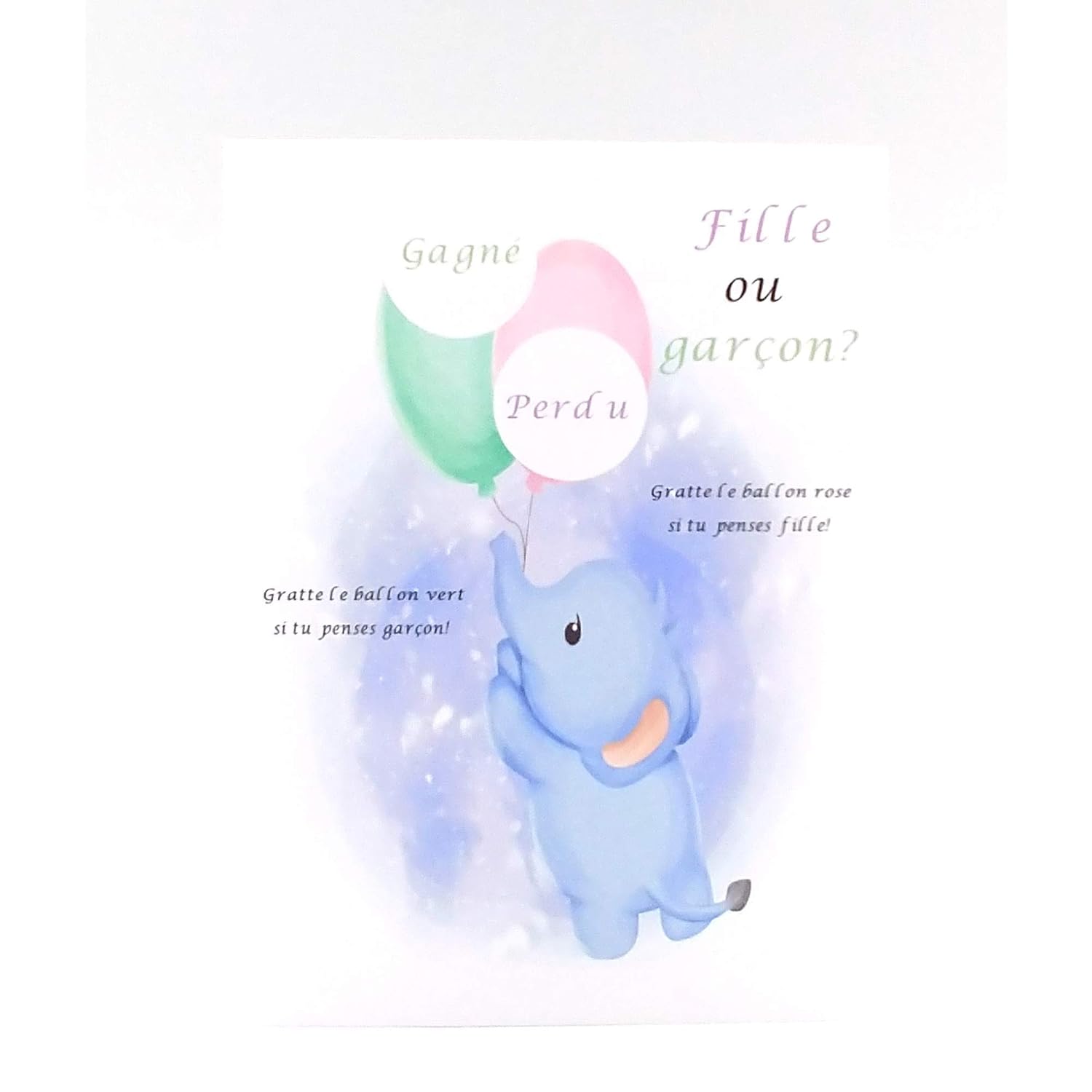 Carte Et Enveloppe Fille Ou Garcon Carte A Gratter Annonce Grossesse Sexe Du Bebe Fournitures De Bureau Produits Handmade
