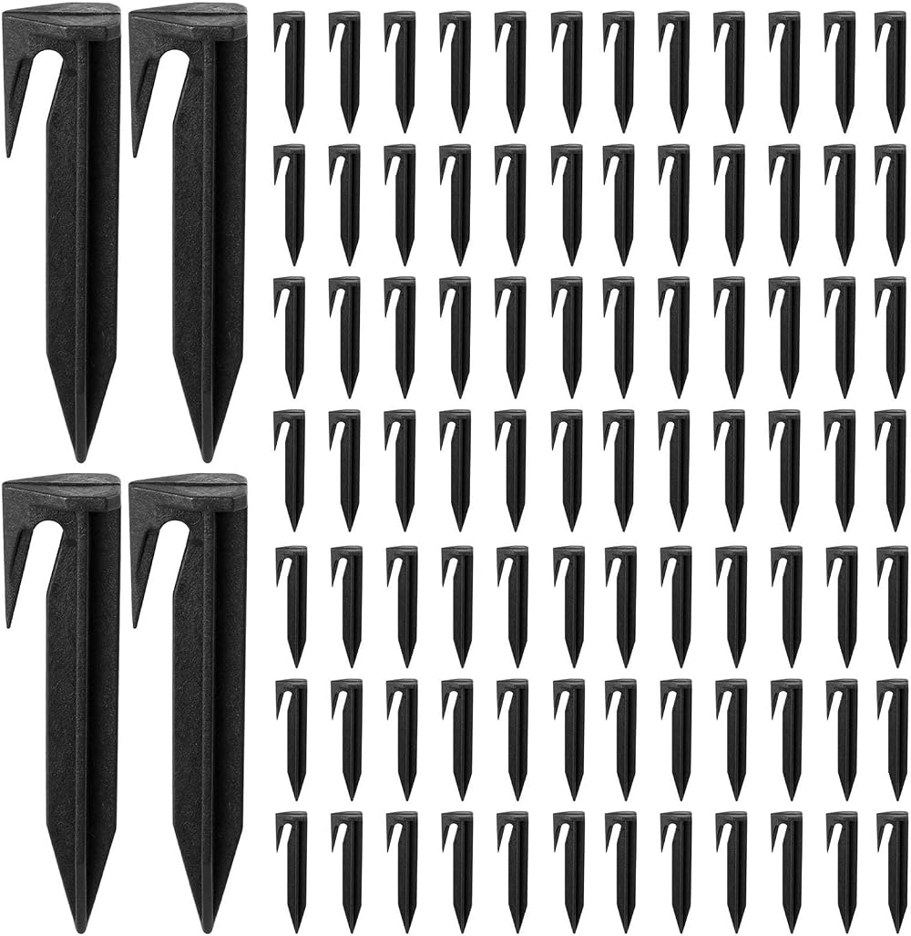 Gatphy 100Pcs Robotic Lawnmower Boundary Cable Pegs - Durable Ground Anchors