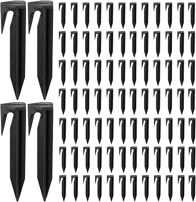 Gatphy 100Pcs Robotic Lawnmower Boundary Cable Pegs - Durable Ground Anchors