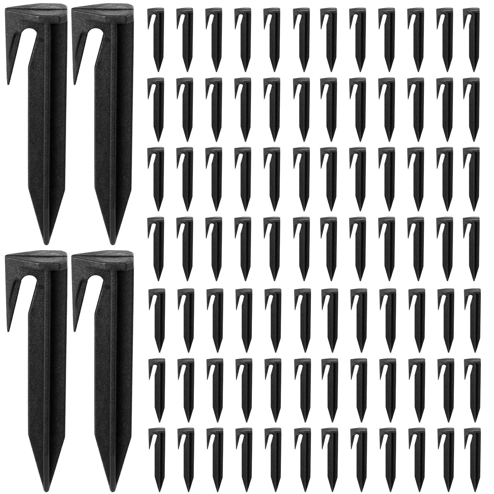 Gatphy 100Pcs Pegs for Robotic Lawnmower Boundary Cables, Universal Ground Anchor Boundary Wire Pegs Lawn Mower Peg Hooks Ground Securing Pegs for Robotic Lawn Mowers Boundary Cable Wire