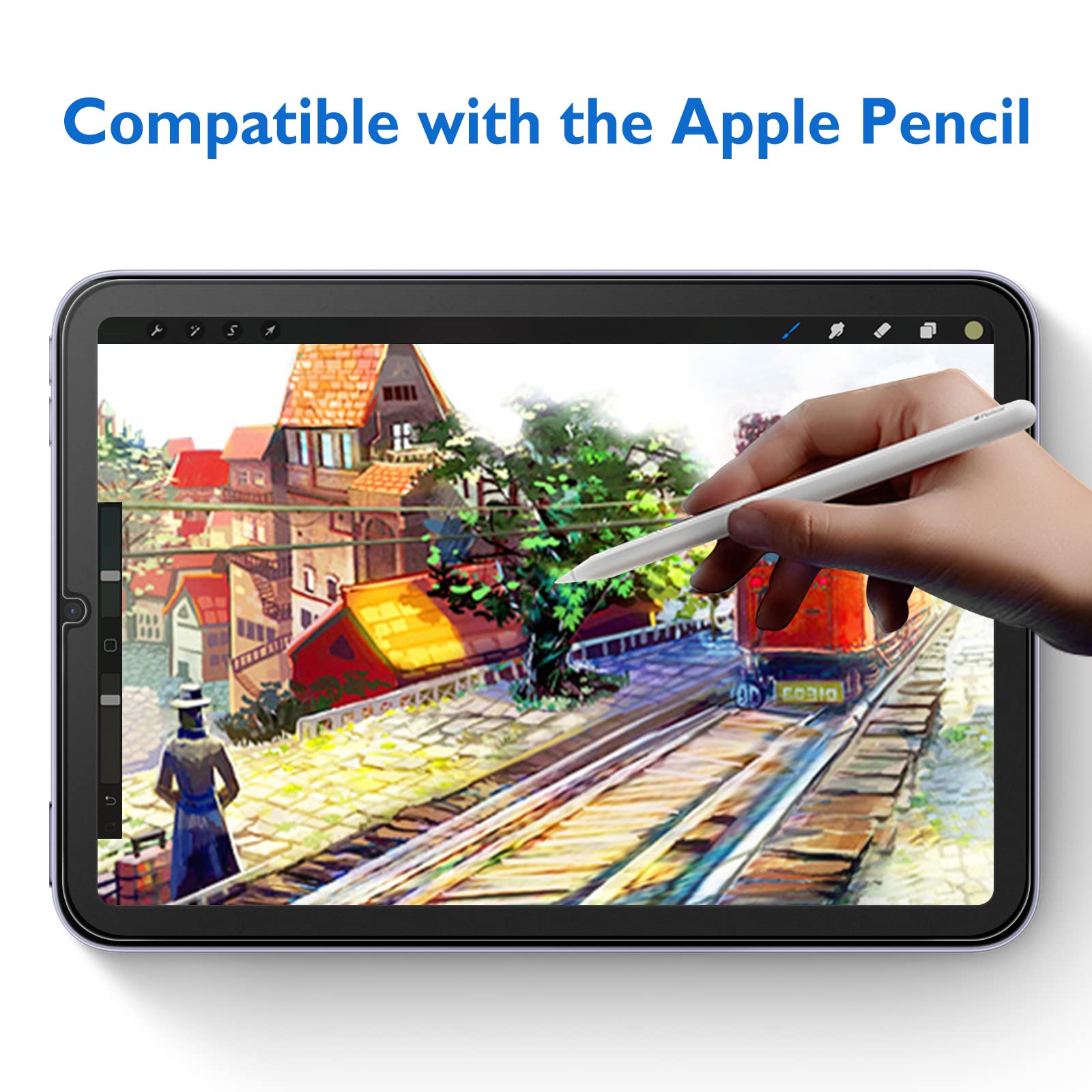 Mothca 2 Pack Matte Glass Screen Protector for iPad Mini 8.3” A17 Pro (2024) & Mini 6 (2021) with Alignment Frame, Anti-Glare & Anti-Fingerprint Tempered Glass Film for iPad Mini 7/6, Smooth as Silk