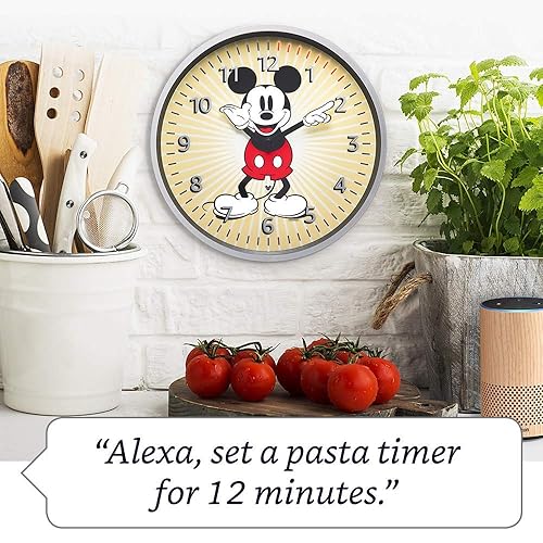 Echo Wall Clock Disney Mickey Mouse Edition see timers at a