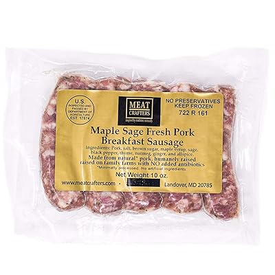Download Buy Meatcrafters Maple Sage Breakfast Pork Sausage Minimally Processed No Artificial Ingredients 40oz 4 Pack 20 Total Links Online In Italy B08l8dg1hv