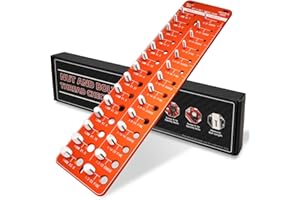 GIMYUAN Thread Checker, Nut and Bolt Thread Checker, Screw Size Identifier Gauge with 14 Standard & 14 Metric, Orange